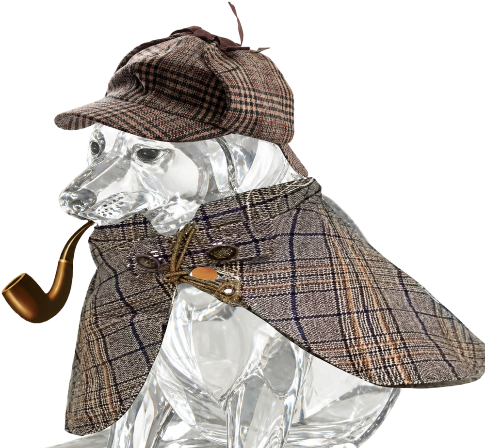 PipePons crystal detective figure, close study